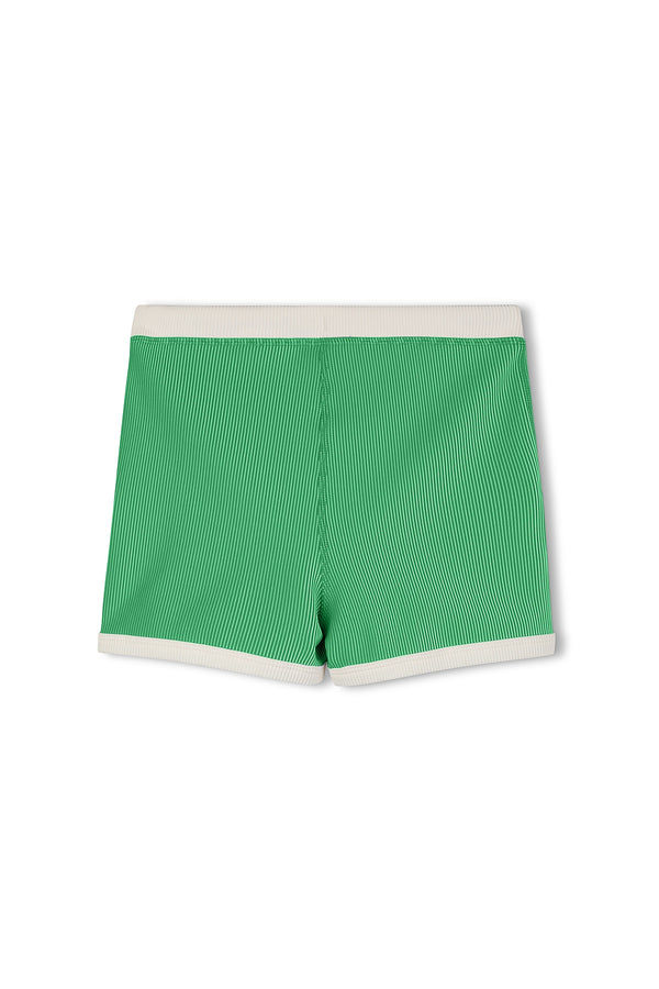 Mini Stripe Rib Surf Short - Parrot Green