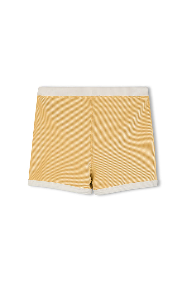 Mini Stripe Rib Surf Short - Marigold