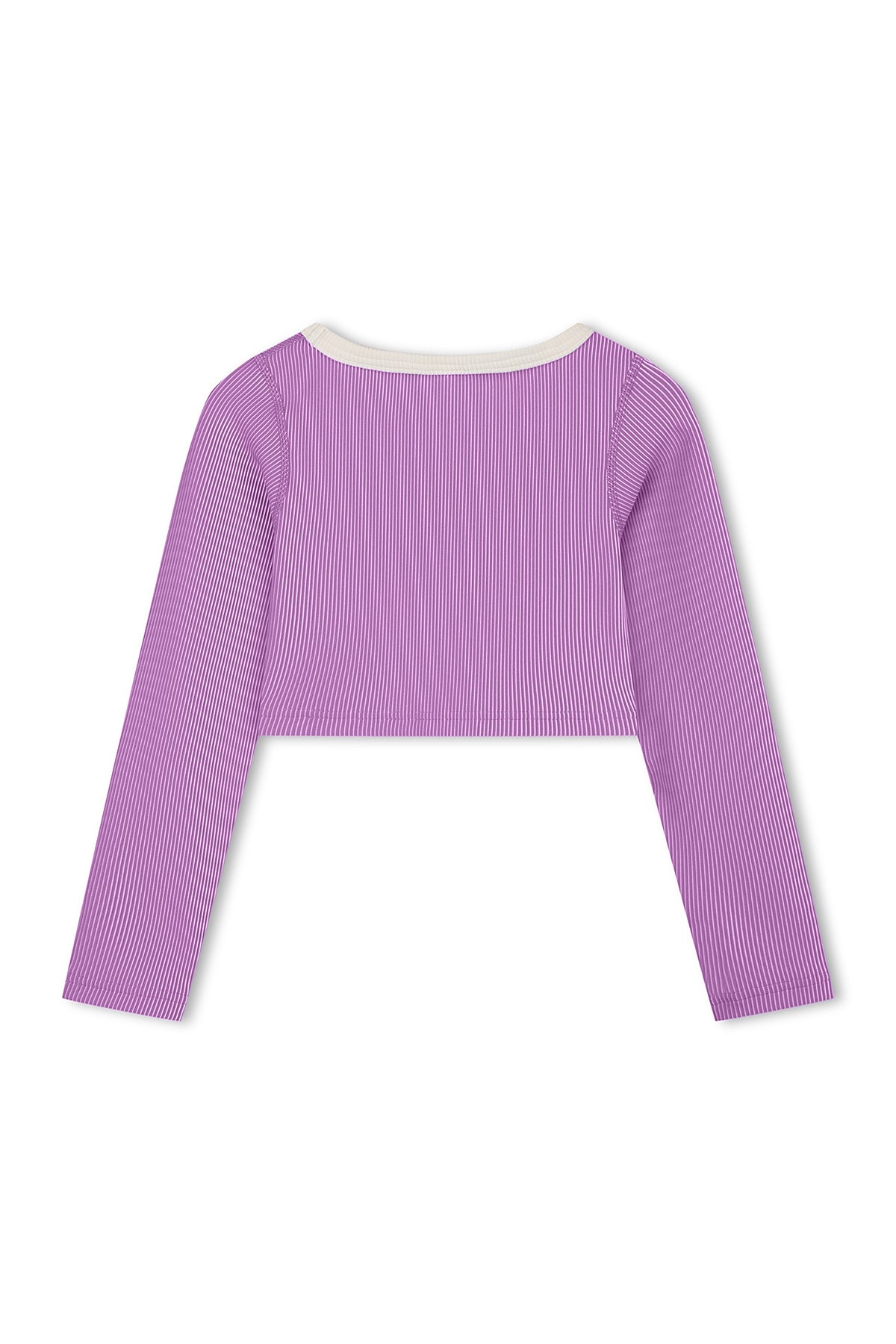 Mini Stripe Crop Rashie - Lilac