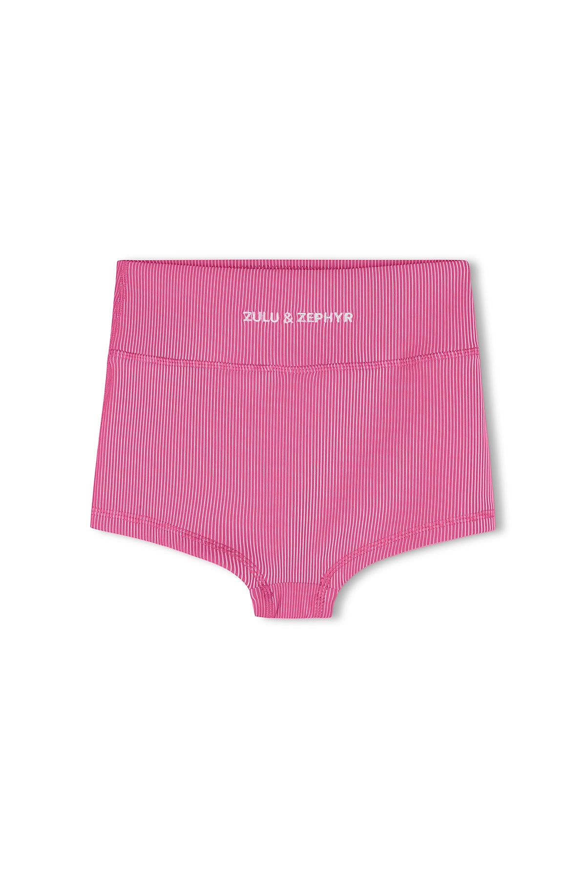 Mini Stripe Rib Boy Short - Shell Pink