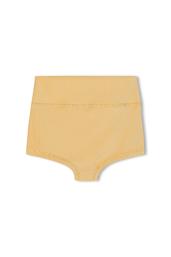 Mini Stripe Rib Boy Short - Marigold