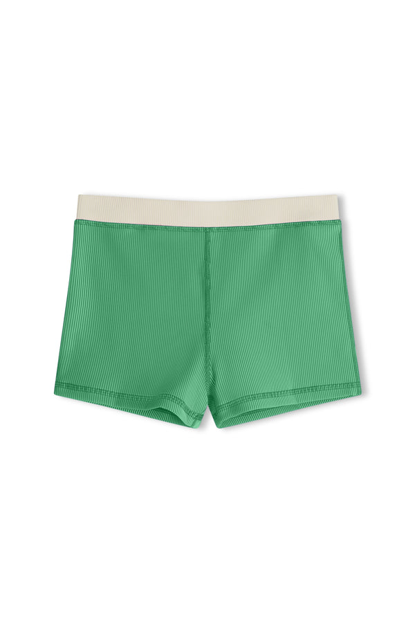 Stripe Rib Short - Parrot Green
