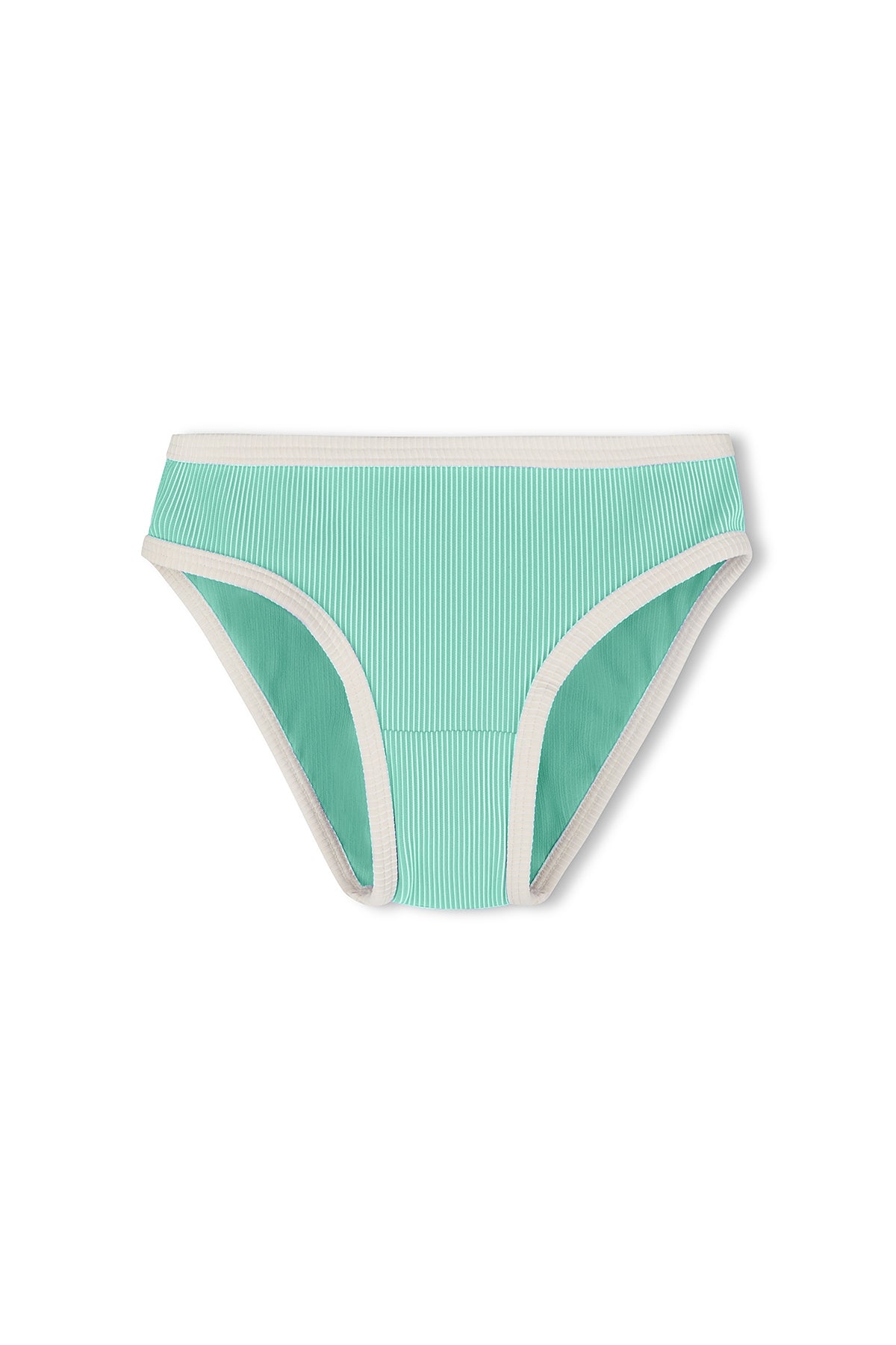Mini Stripe Bikini Bottom - Aqua