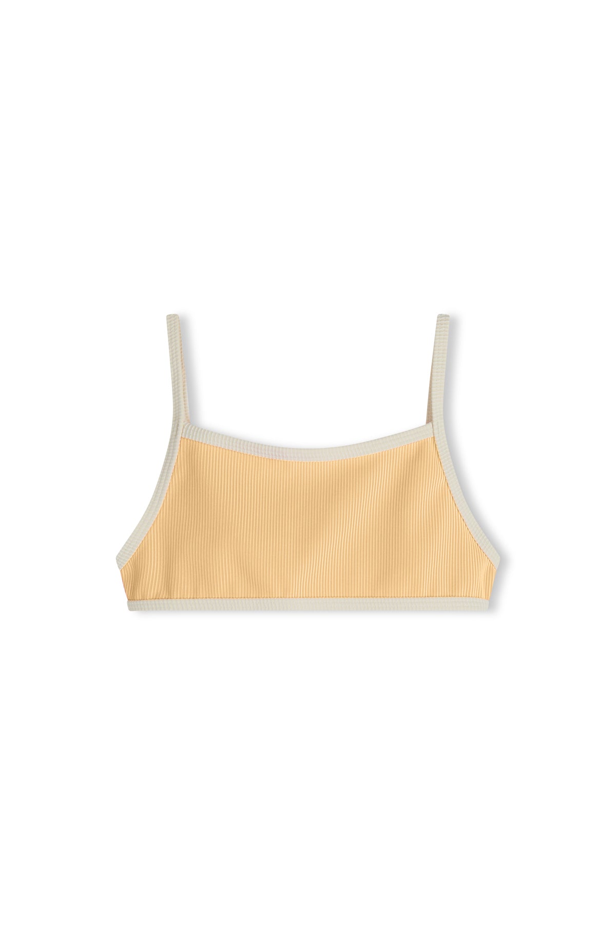 Stripe Rib Adjustable Bralette - Marigold