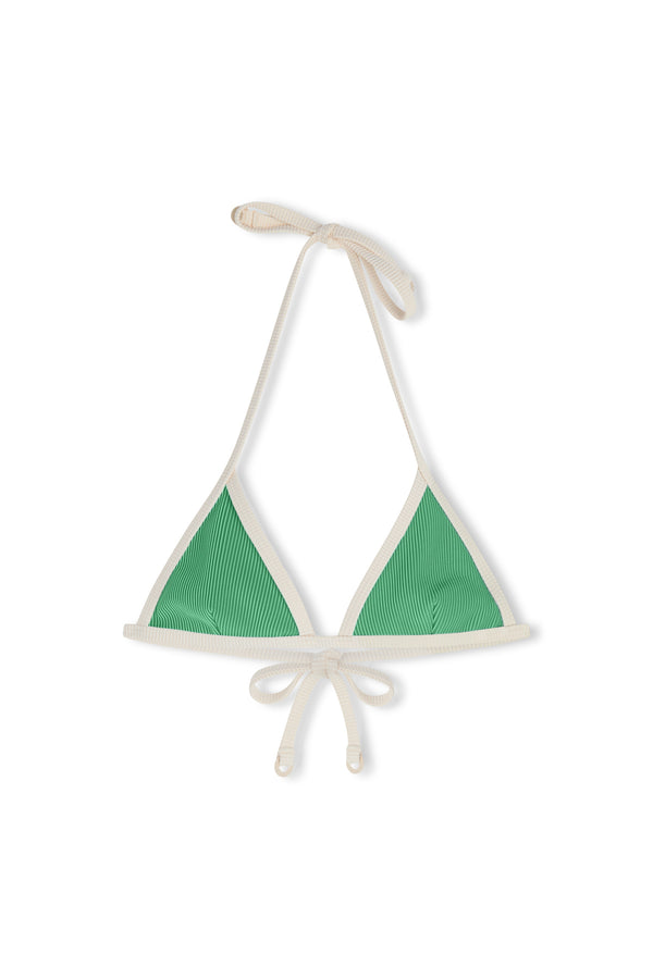 Stripe Rib Triangle Top - Parrot Green