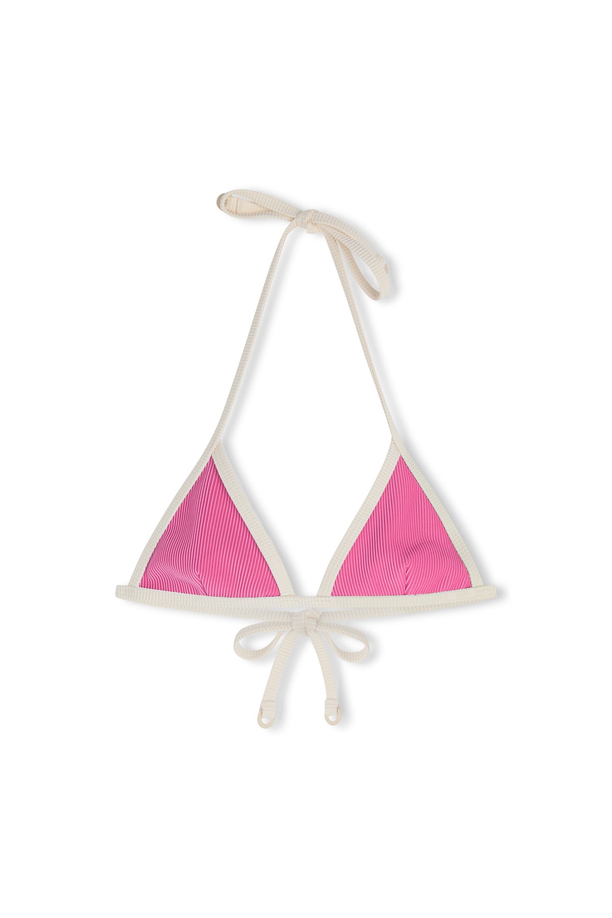 Stripe Rib Triangle Top - Shell Pink