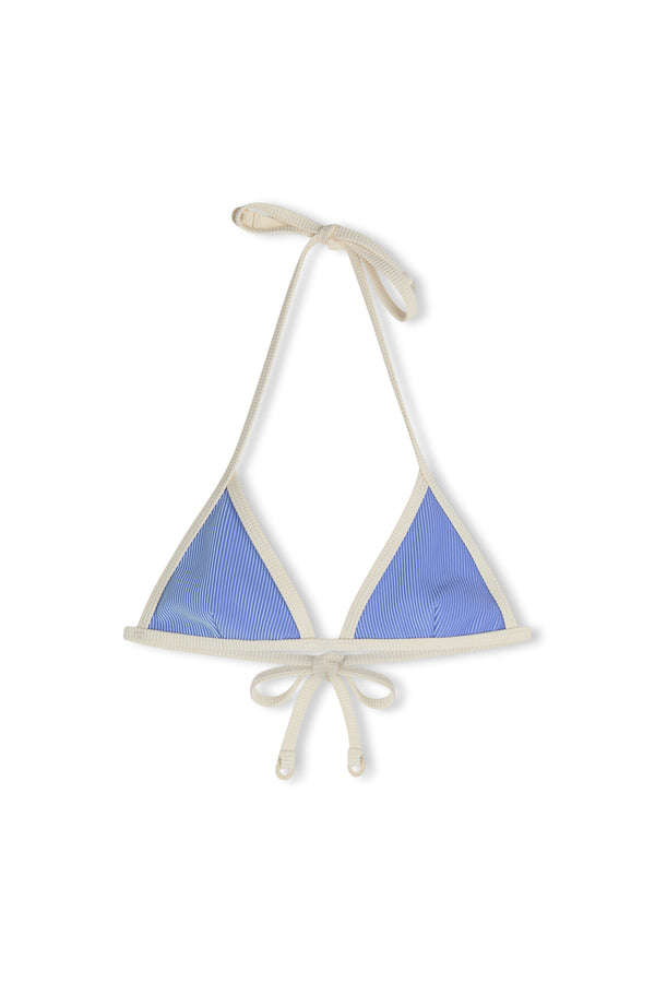 Stripe Rib Triangle Top - Sky