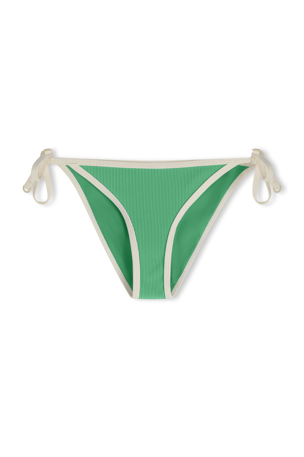 Stripe Rib Tie Side Brief - Parrot Green