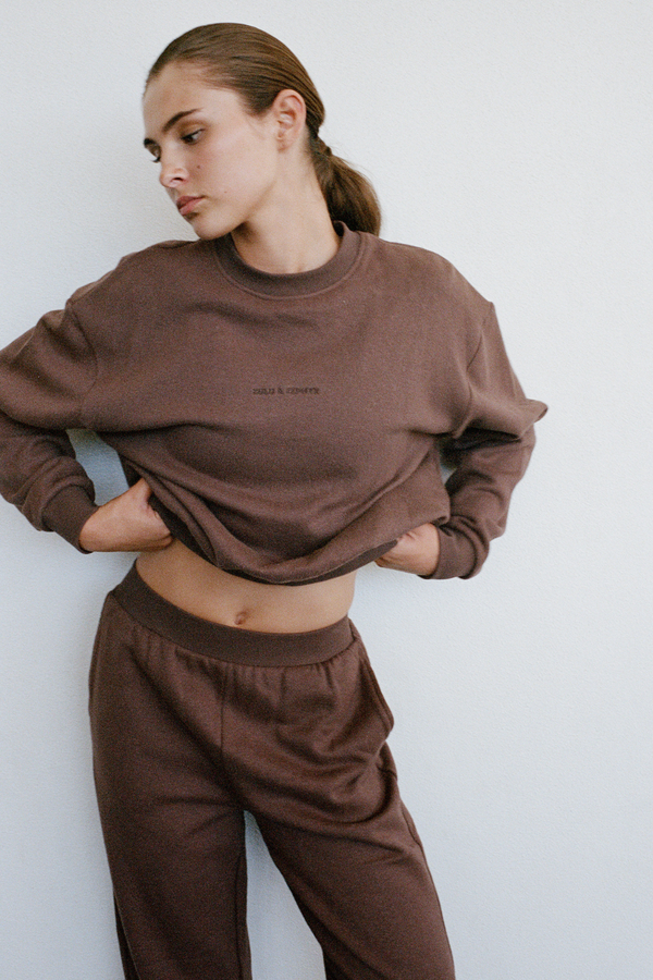 Fleece Sport Sweatshirt - Carob