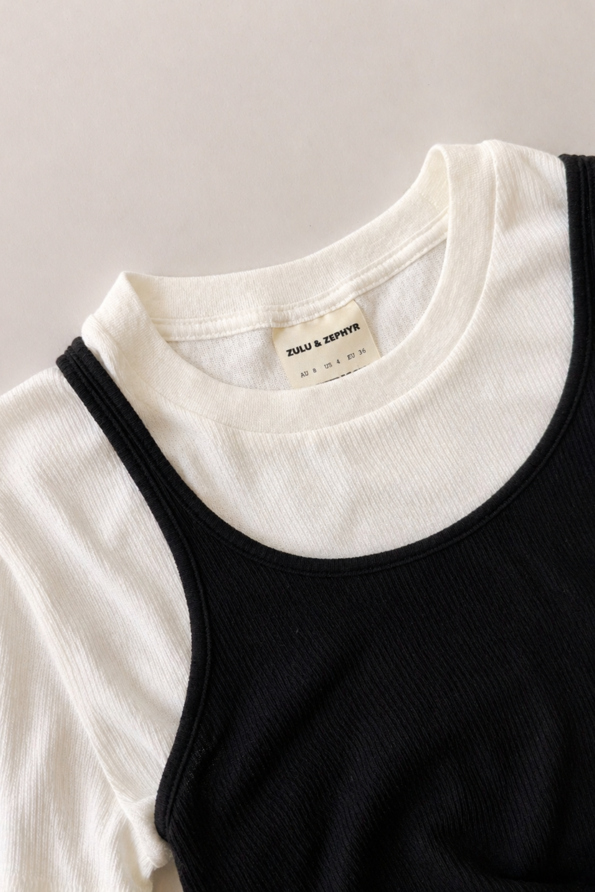 Rib Hemp Jersey Tank - Black
