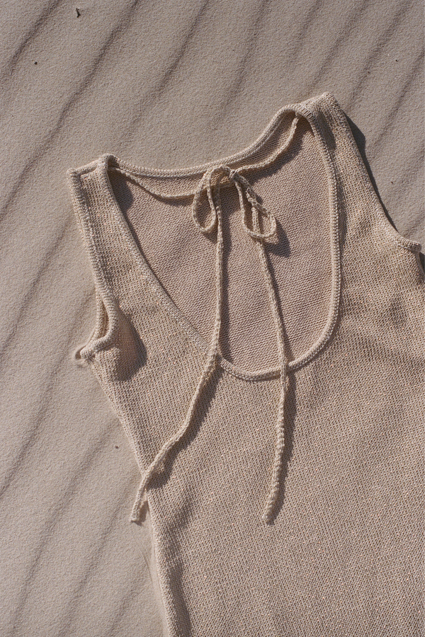 La Isla Lurex Knit Mini Dress - Gold