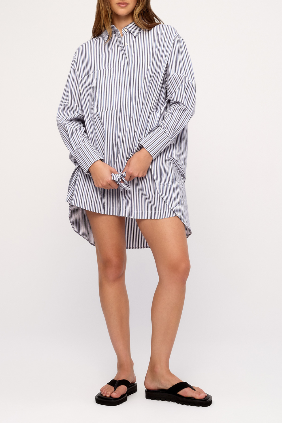 Poplin Shirt - Blue Pin Stripe
