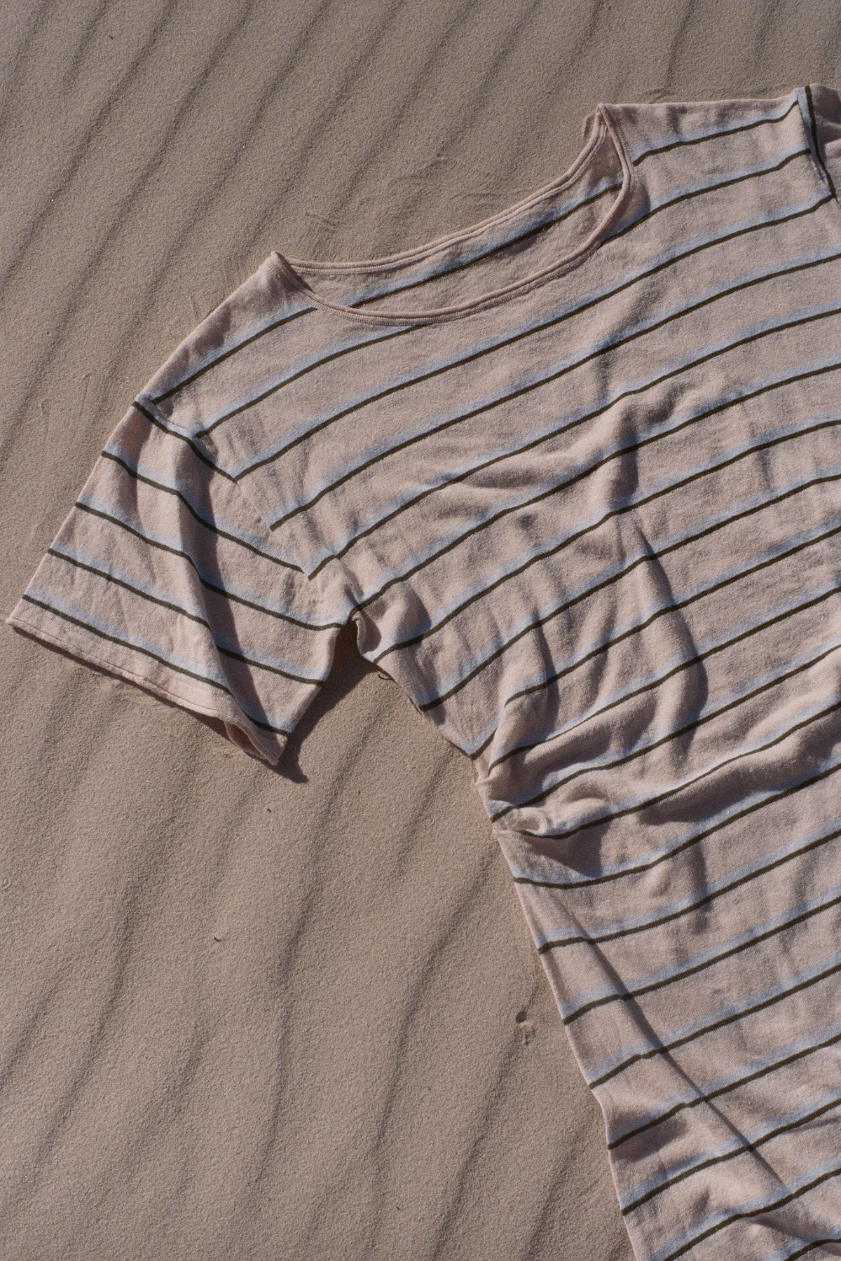 Linen Cotton Mini Dress - Husk Stripe