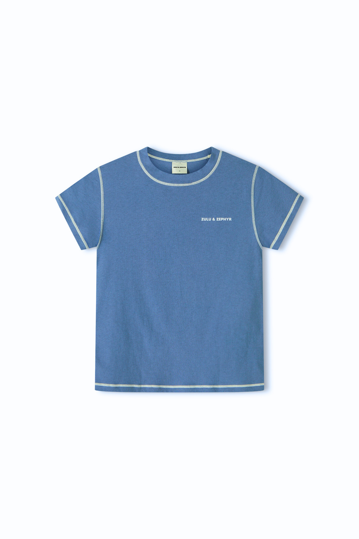 Contrast T-Shirt - Denim Blue