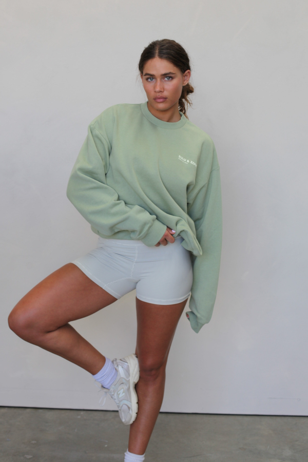 Fleece Sport Sweat Shirt - Eucalyptus