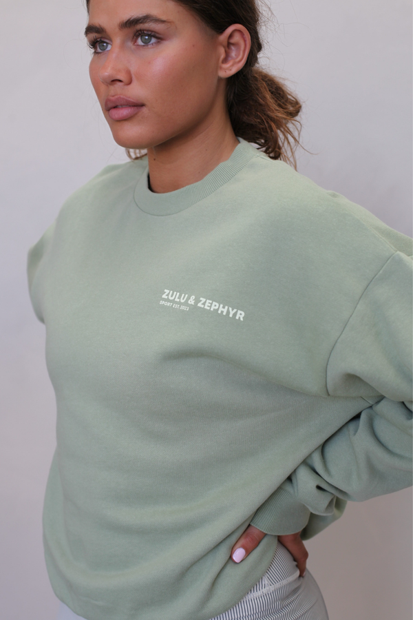 Fleece Sport Sweat Shirt - Eucalyptus