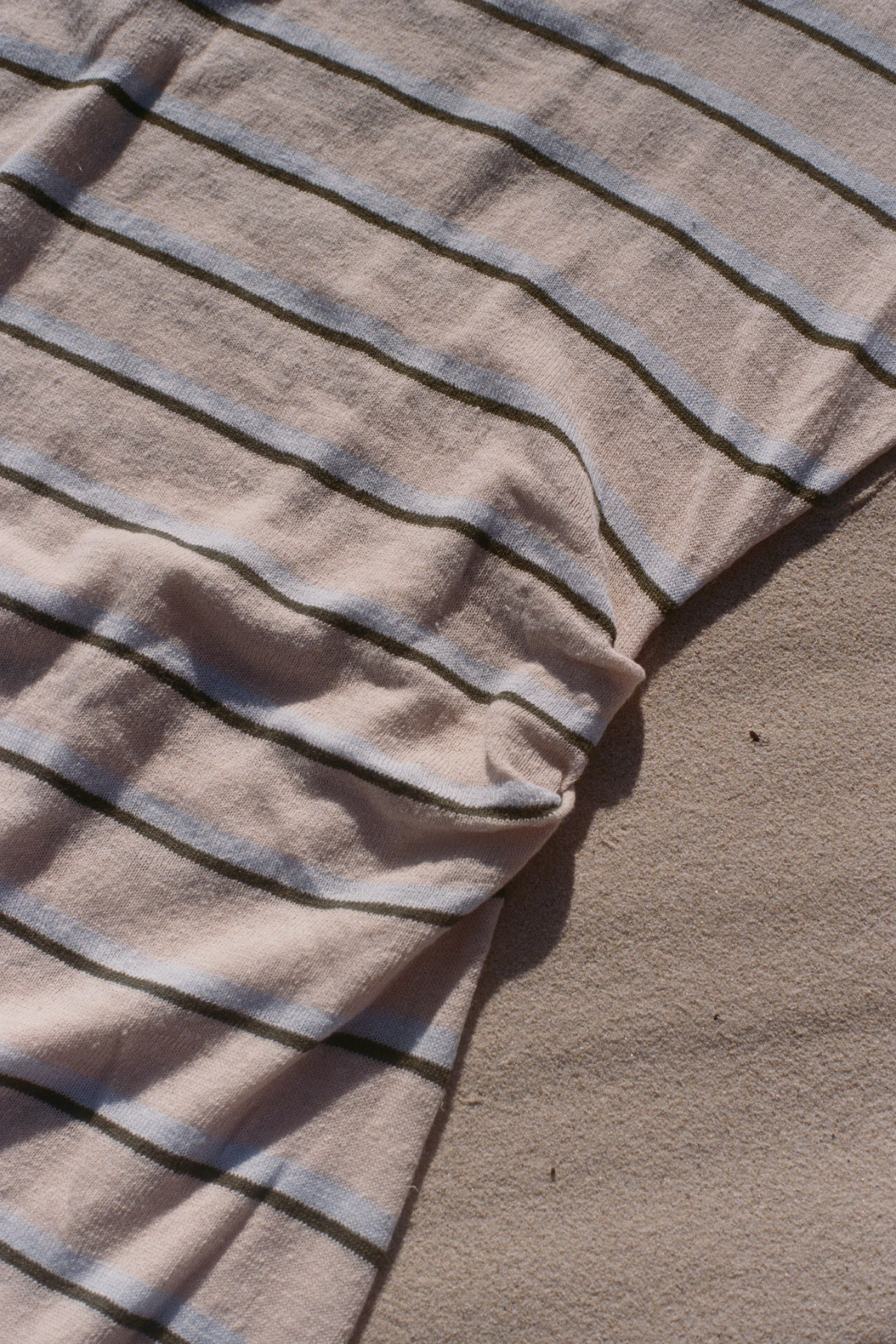 Linen Cotton Mini Dress - Husk Stripe