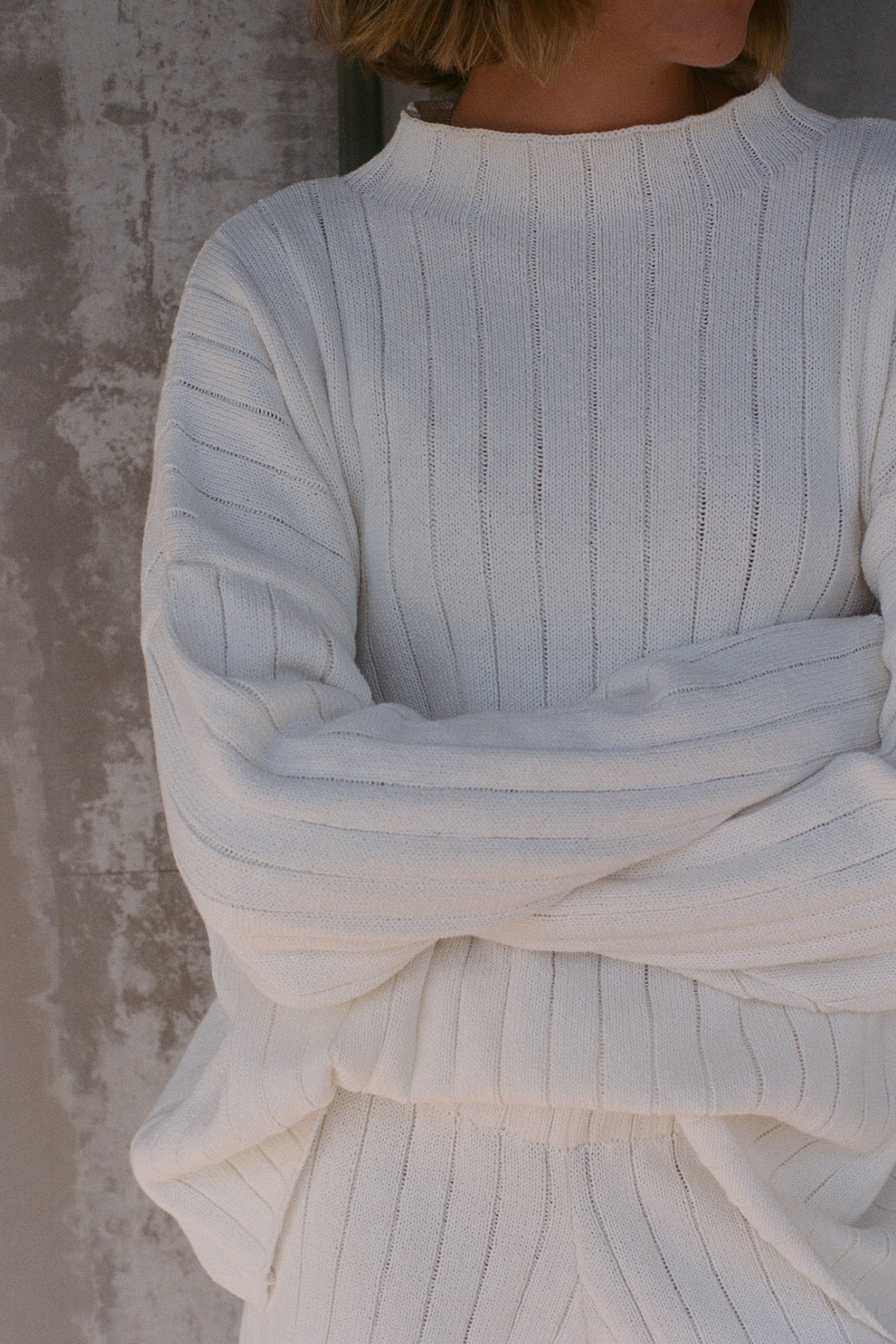 Rib Knit Jumper - Cream
