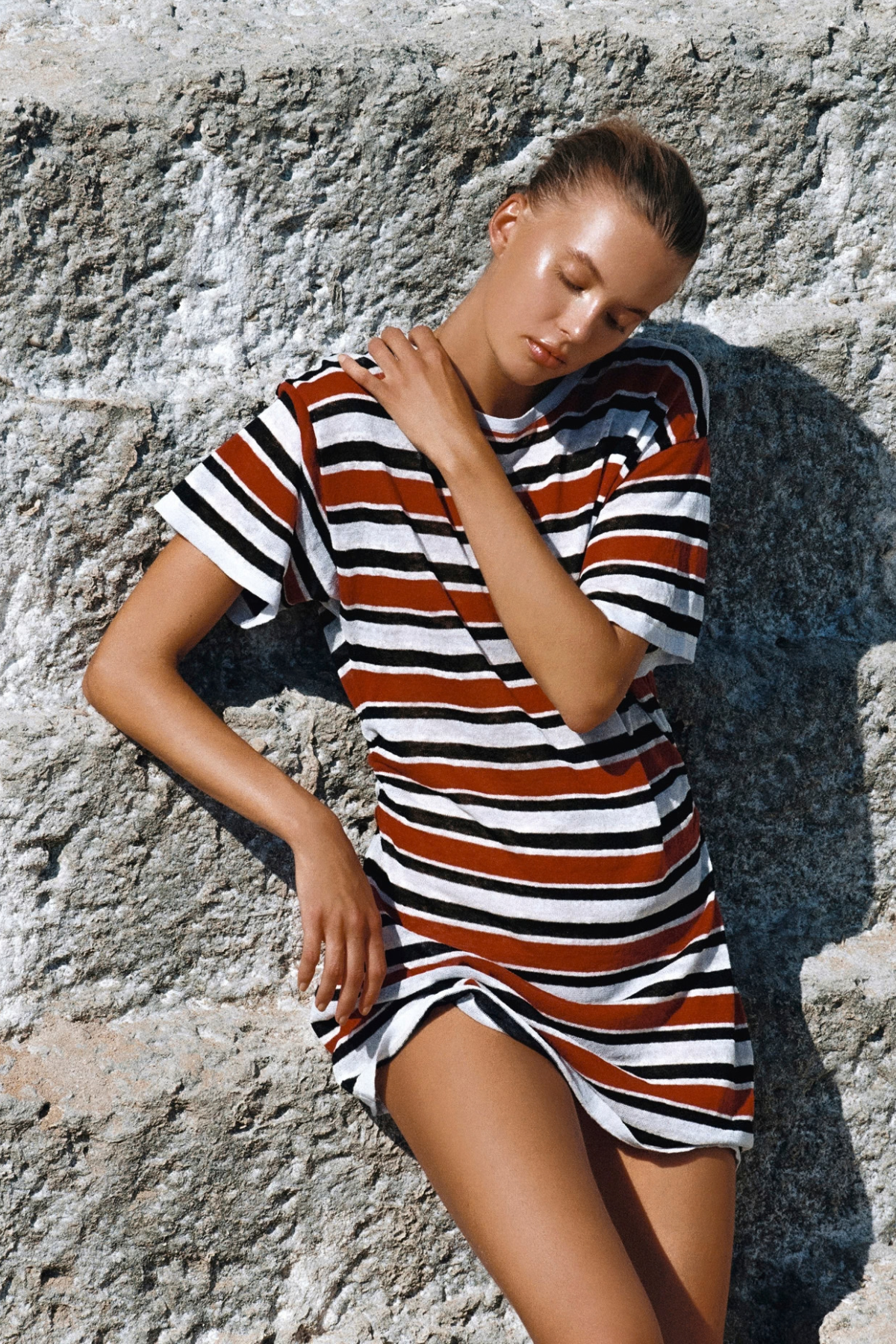 T-Shirt Knit Dress - Bold Stripe