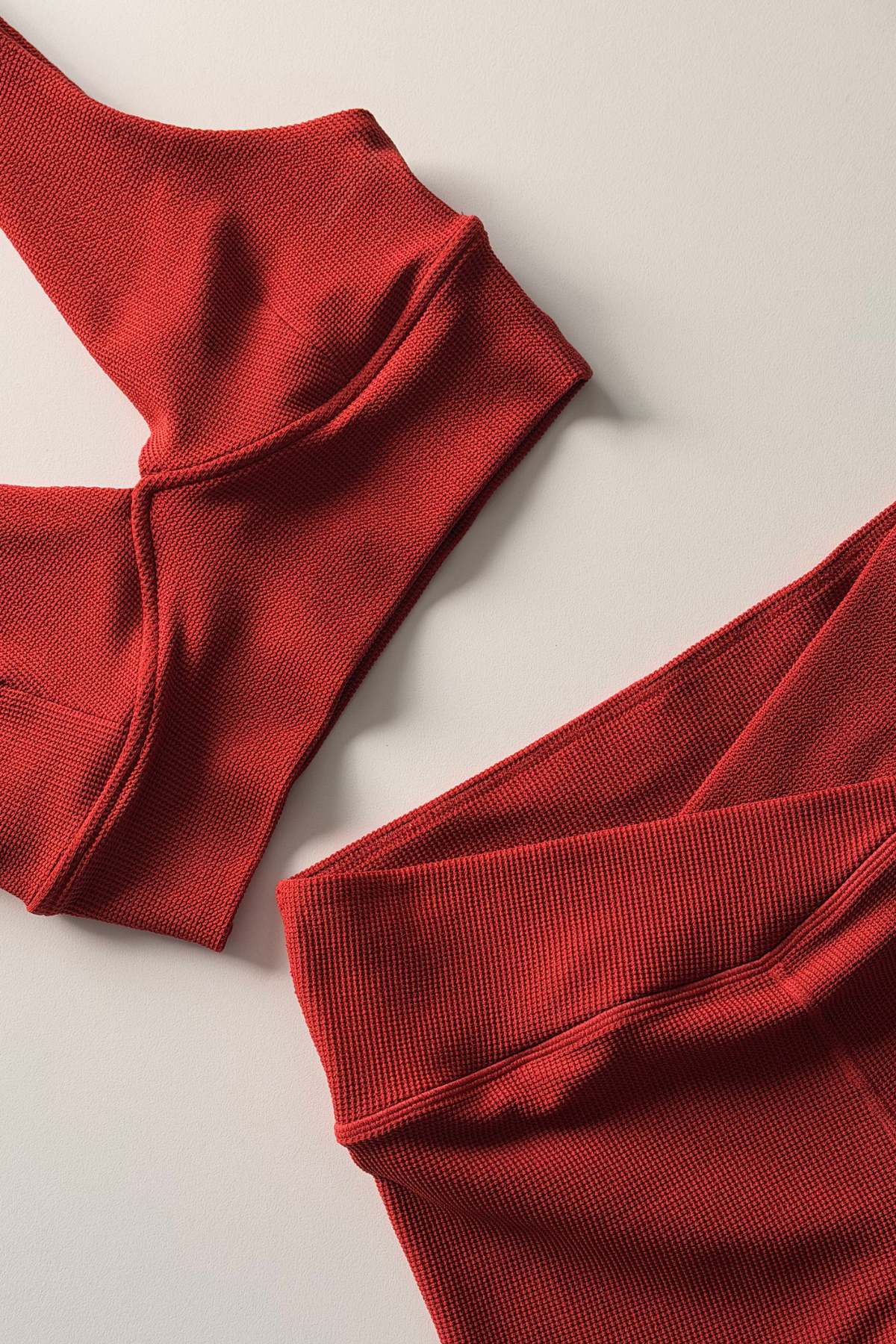 Crop Top - Red Waffle