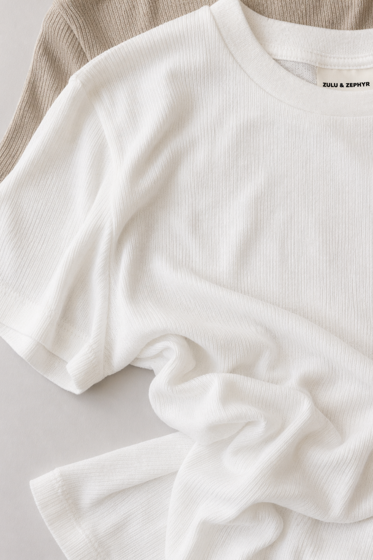 Rib Hemp Jersey T-Shirt - White