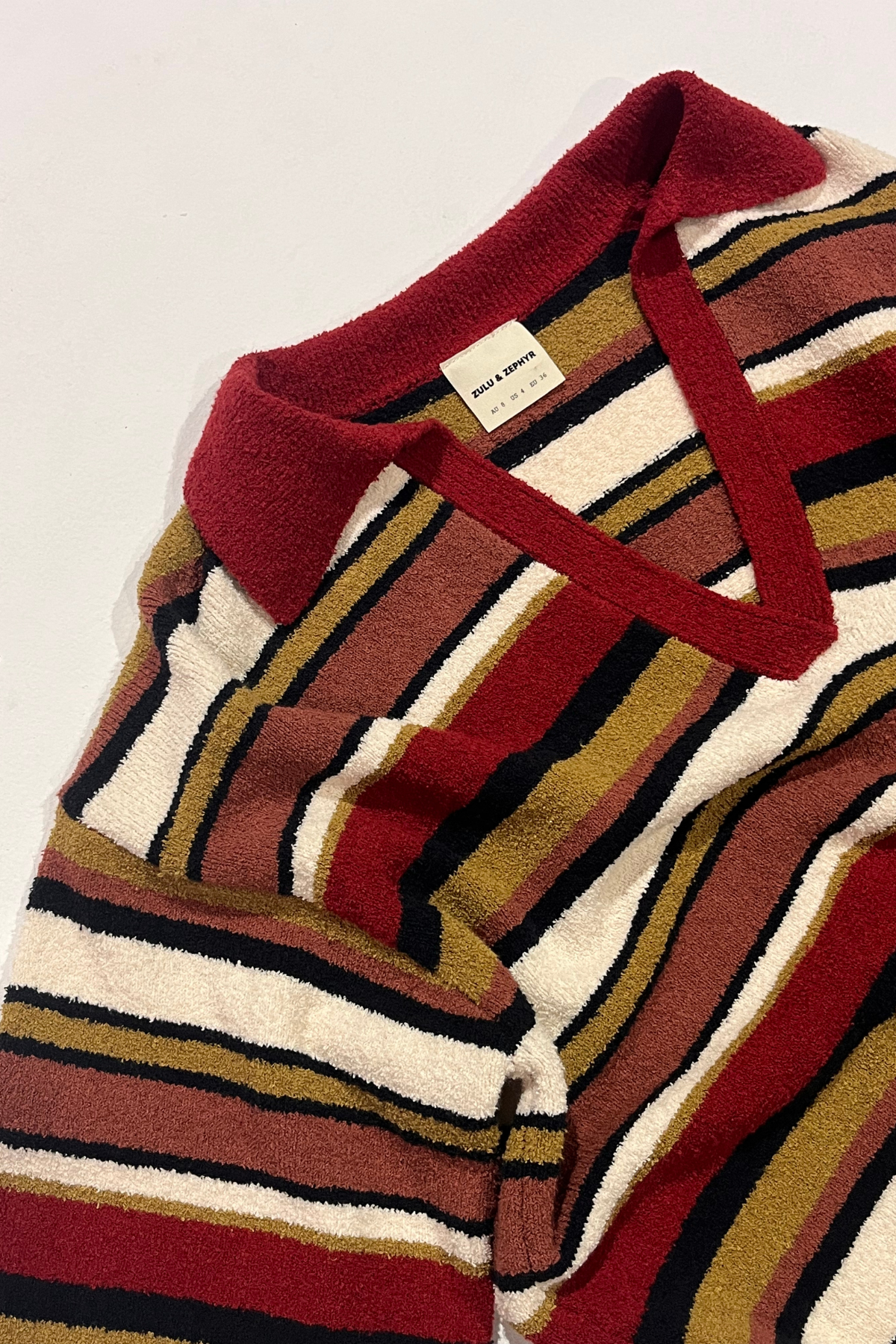 Textured Knit Shirt - Earth Red