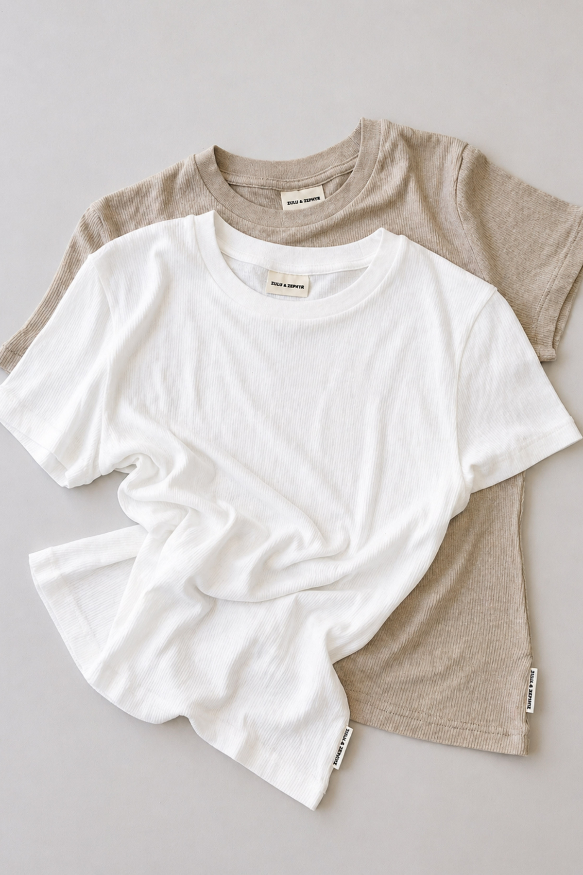 Rib Hemp Jersey T-Shirt - White