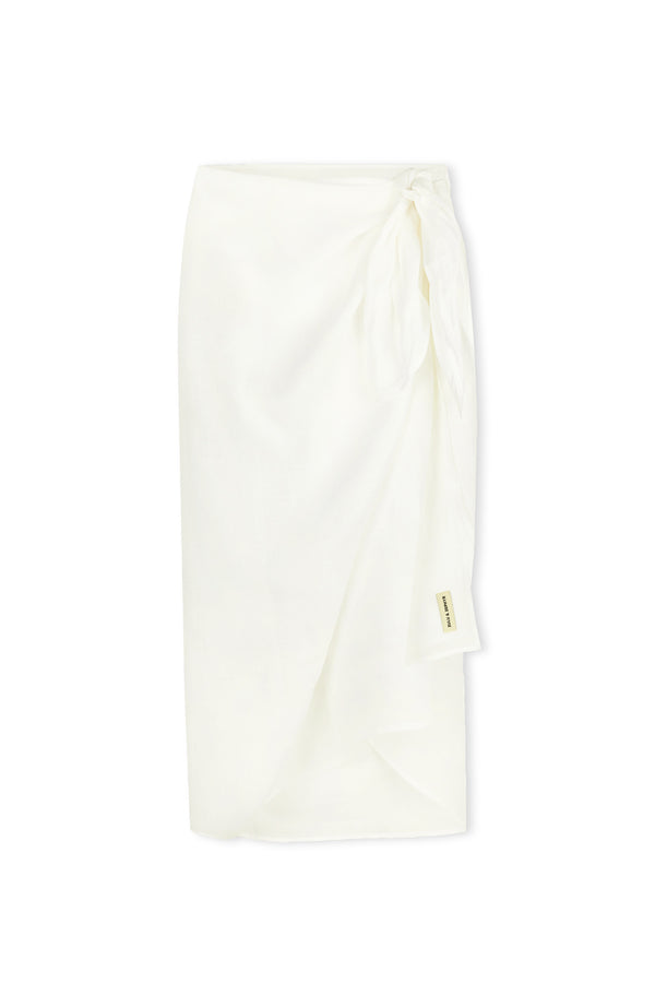 Signature Ramie Sarong - White