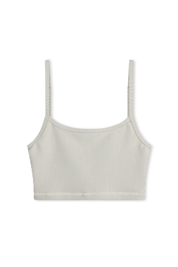 Stripe Rib Singlet - Coconut