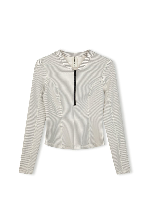 Stripe Rib Long Sleeve Rash Guard - Coconut – Zulu & Zephyr