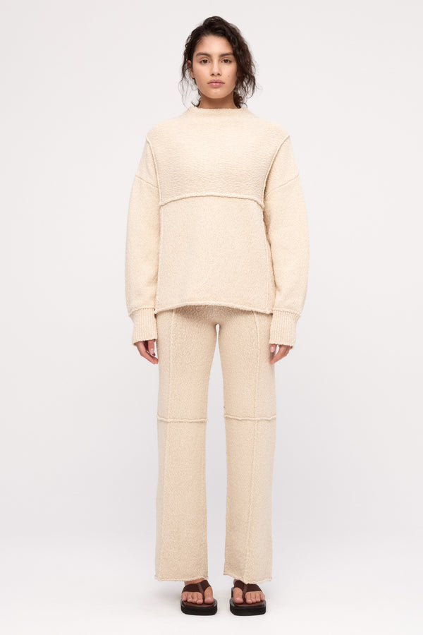 Boucle Knit Jumper - Coconut