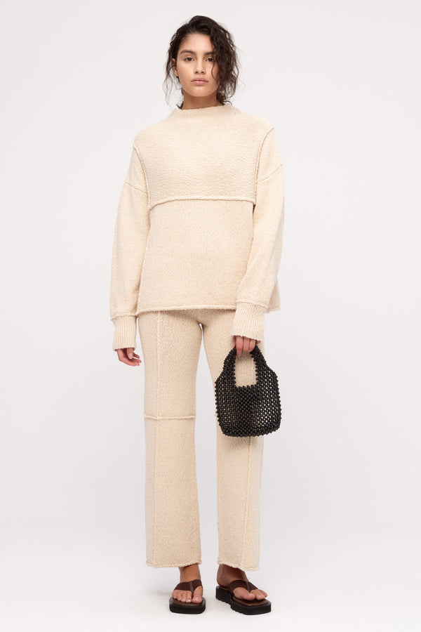 Boucle Knit Jumper - Coconut