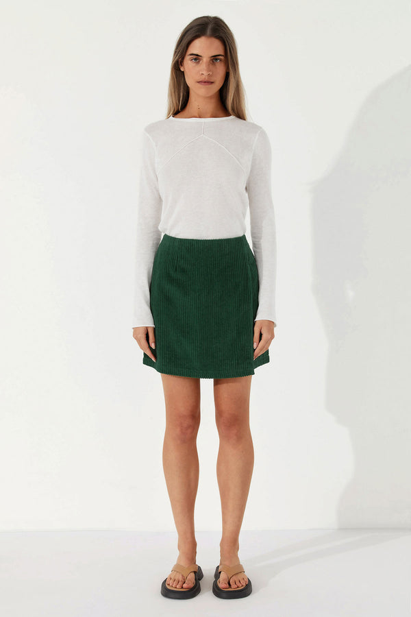 Pine Organic Cotton Corduroy Skirt