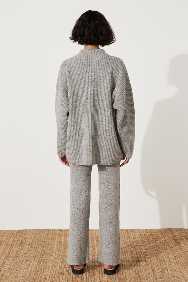 Grey Mist Rws Merino Wool Blend Knit Pant