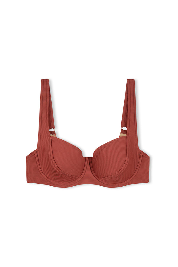 Signature Bra Cup Top - Earth Red