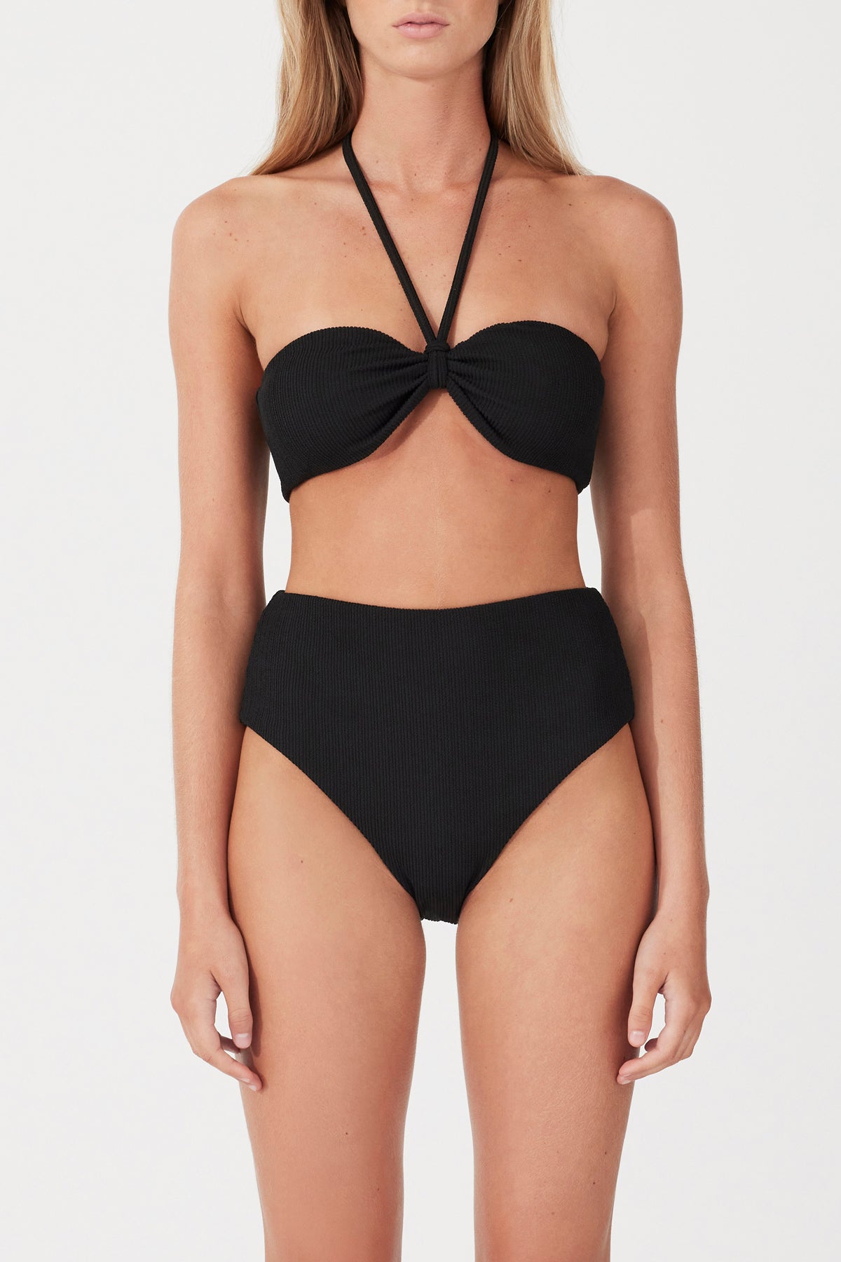 Black Textured Bandeau