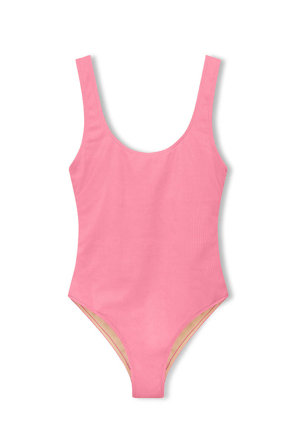 Signature Scooped Back One Piece - Flamingo Pink