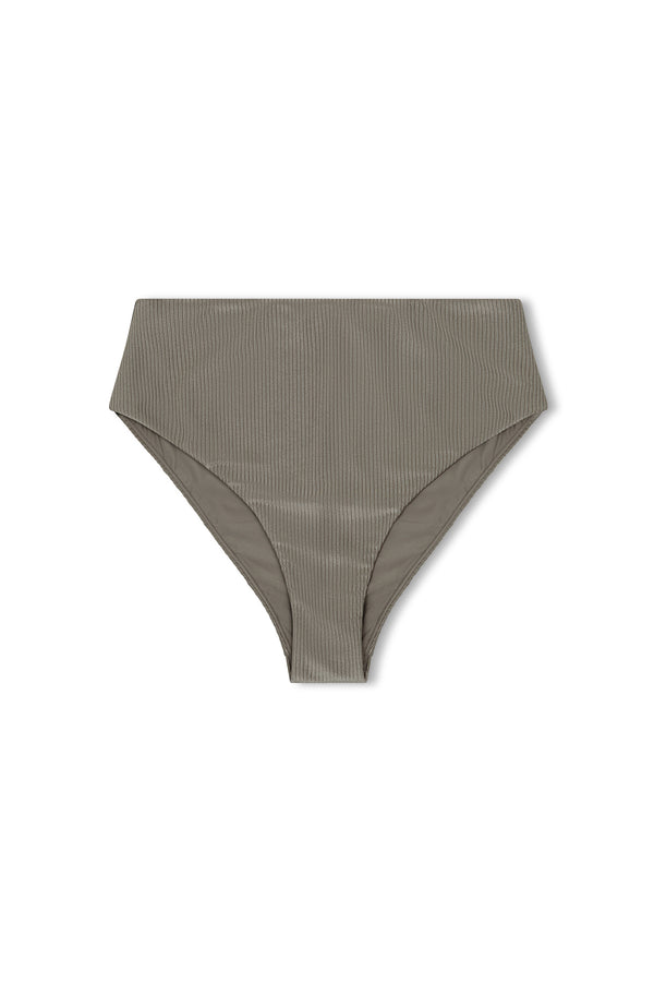 Pewter Rib Waisted Full Brief