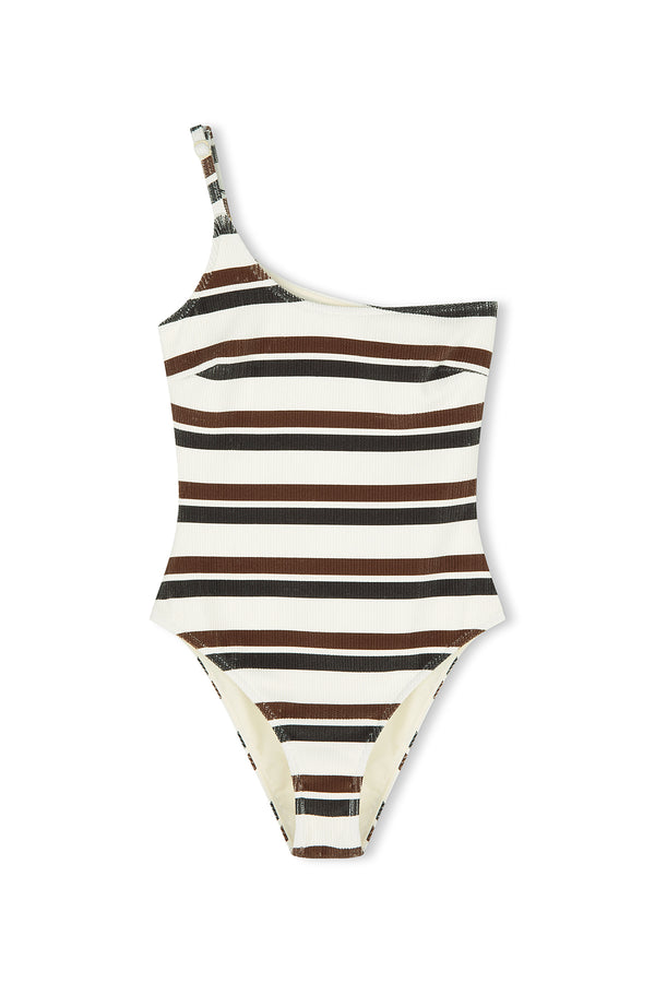 Earth Stripe Textured One Piece