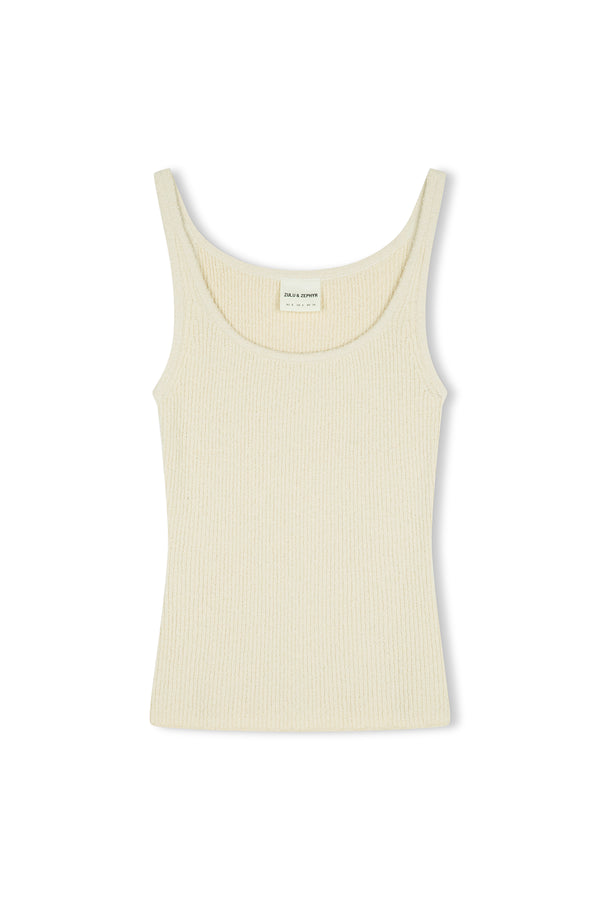 Natural Rib Knit Tank