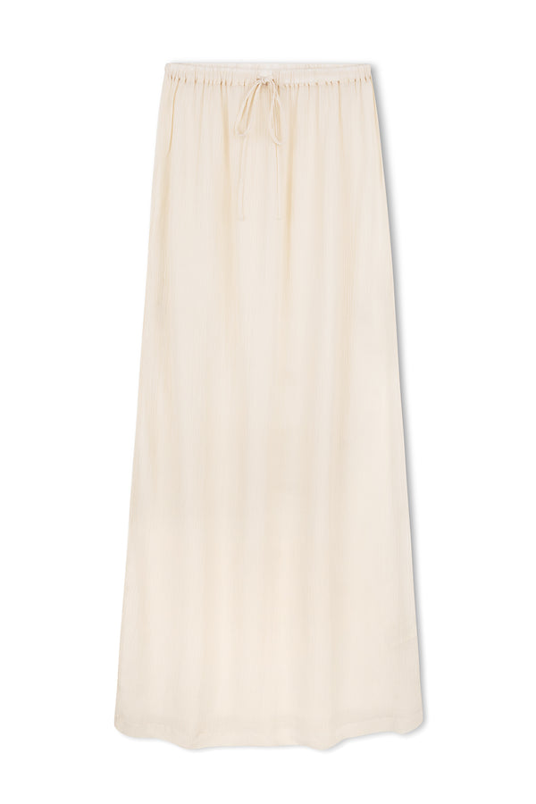 Stone Sheer Textured Maxi Skirt