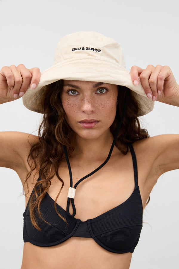 ZZ Logo Bucket Hat - Coconut