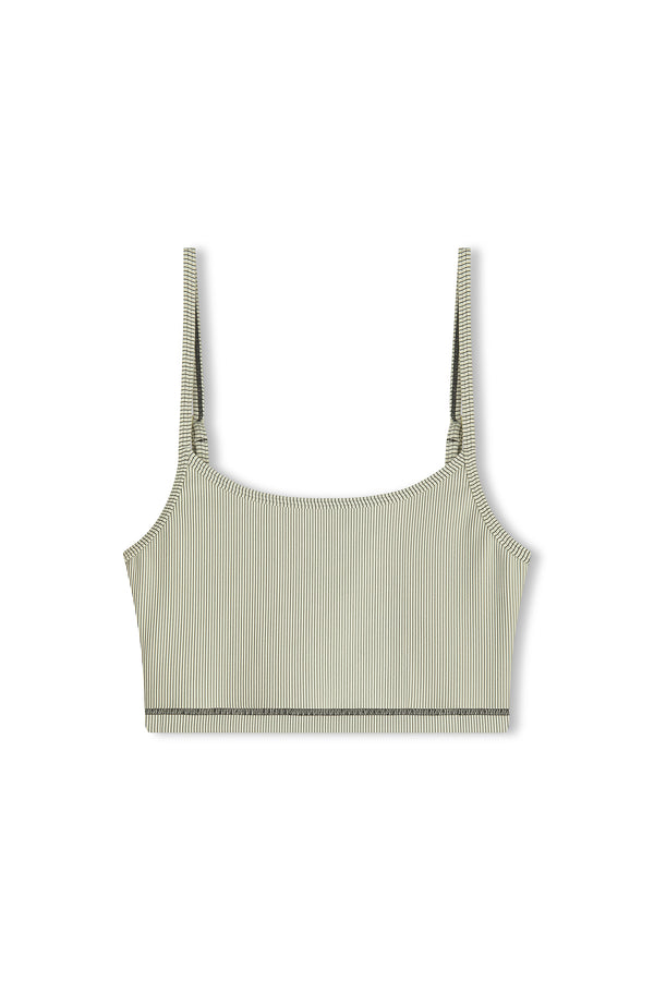 Stripe Rib Singlet - Coconut