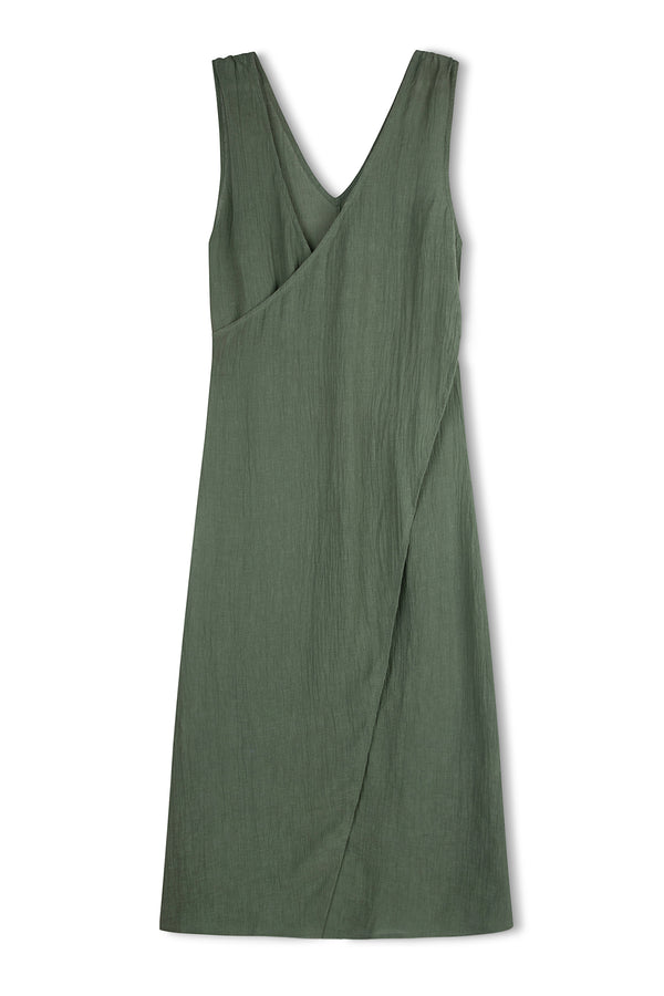 Eucalyptus Linen Textured Dress