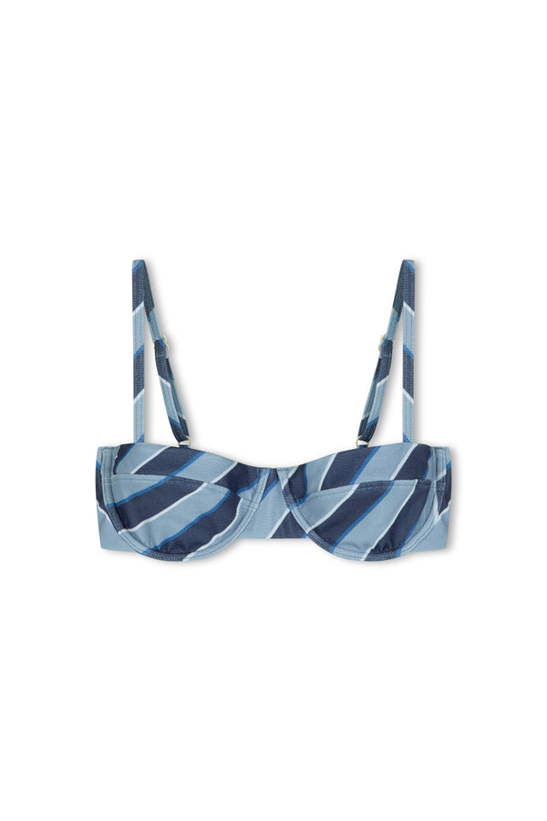 Horizon Stripe Textured Balconette Bra Cup