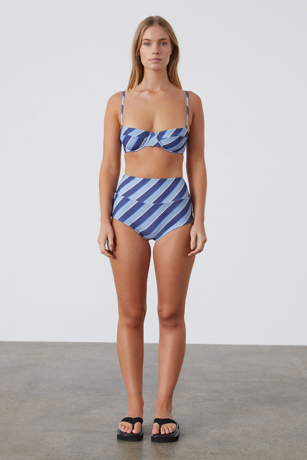 Horizon Stripe Textured Balconette Bra Cup