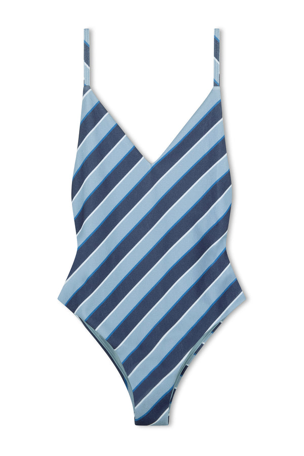 Horizon Stripe Textured One Piece