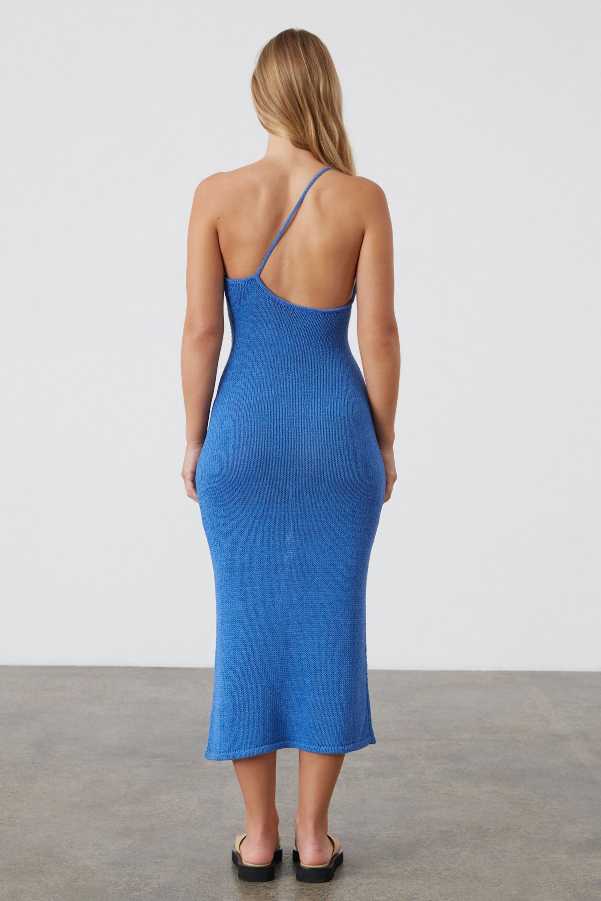 Ocean Blue Lattice Knit Dress