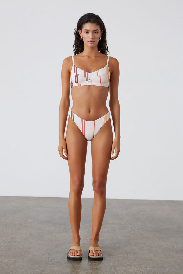 Lounger Stripe Textured Curve Brief