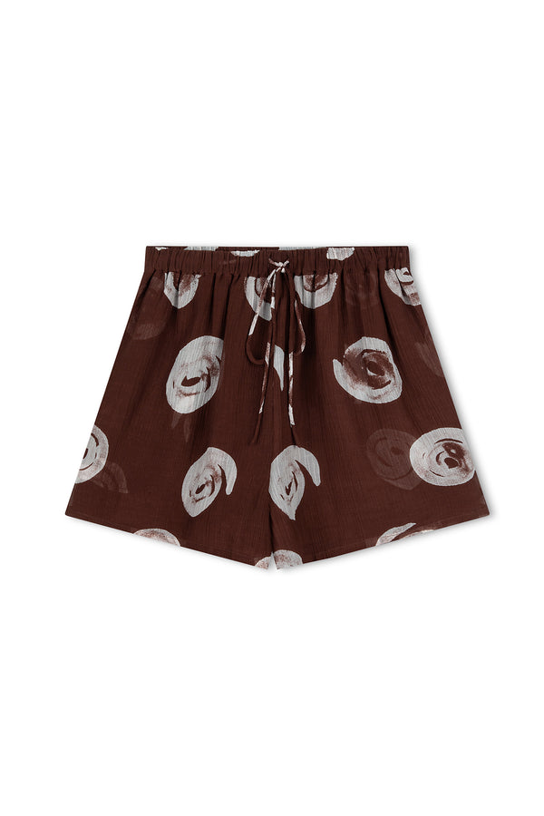 Cocoa Swirl Sheer Textured Short